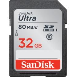 SanDisk Camera Memory Card 32GB Class 10 Ultra UHS-1 80 MB/s