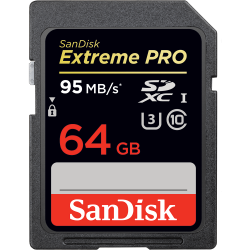 SanDisk Extreme Pro 64GB SDXC Memory Card 95MB/s