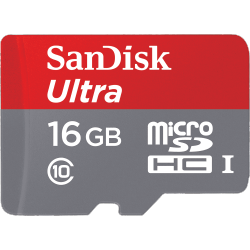 SanDisk 16GB Memory Card MicroSD UHS-I Class 10 80mbps