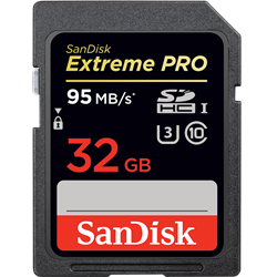 SanDisk Extreme Pro 32GB SDXC Memory Card 95MB/s